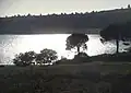 Le plan d'eau au soleil couchant
