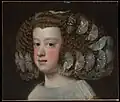 Marie-Thérèse, Infante d'Espagne en 1651, exposé à New York au Metropolitan Museum of Art.