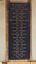 Mémorial rue de l'école.