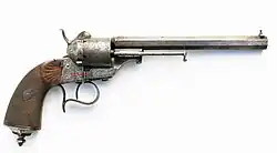 Revolver M1854 (simple action) calibre 9&nbsp;mm, cartouche à broche.