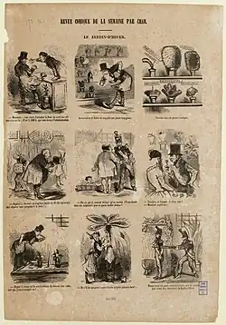 Caricatures sur le Jardin d'Hiver parues dans Le Charivari.
