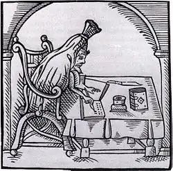 Gravure sur bois de 1598 illustrant le pamphlet « Greene in Conceipt »