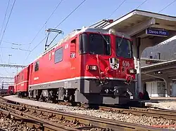 Ge 4/4 II no 616 « Filisur » en gare de Davos Platz.