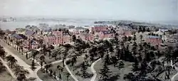 Peinture de Richard Rummell représentant l'université au début du XXe&nbsp;siècle.