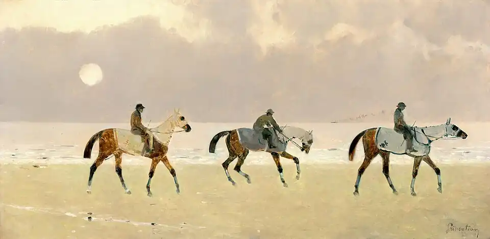 Cavaliers sur la plage (1892), Washington, National Gallery of Art.
