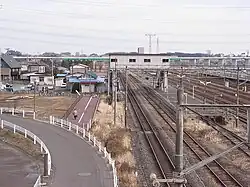 Vue globale depuis le pont routier