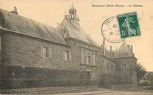 carte postale du château en 1909.