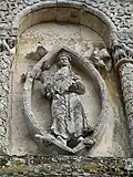 Vierge à l'Enfant dans une mandorle, XIIe siècle, église Notre-Dame de Rioux