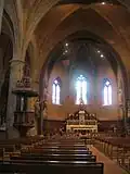 La nef et le chœur de l'église