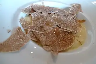 Risotto aux truffes blanches d'Alba.