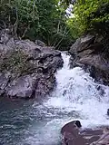 Rivière du Petit Carbet, dernier bassin avant l'embouchure.