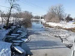 Rivière Champlain, du pont sur le Chemin du Roy (route 138[1]), Champlain, 08:35 29 mars 2023
