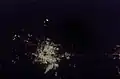 Vue satellite de nuit.