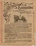 Affiche pour une voiture de René Legros.