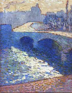 1905, La Seine à Rouen au crépuscule, huile sur carton, 65&nbsp;×&nbsp;54&nbsp;cm