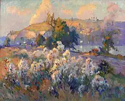 Les Chardons en bord de Seine (Chardons en fleurs), huile sur toile, 65&nbsp;×&nbsp;81&nbsp;cm