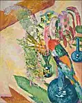 Robert Delaunay, Nature morte au perroquet (1907).