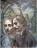 Autoportrait avec son épouse Martha (1913). Kunstforum Ostdeutsche Galerie, Ratisbonne