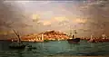 Port de Sète, huile sur toile, Hauteur : 110 cm ; Largeur : 210 cm , 1891, musée Paul Valéry.