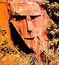 Tête d’Amérindien, plus connue sous le nom de Rock Face, dans les Rocheuses, État du Colorado.