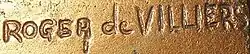 signature de Roger de Villiers