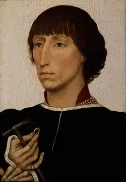 Rogier van der Weyden,Portrait de François d'Este (1450), 29,8 × 20,3 cm.