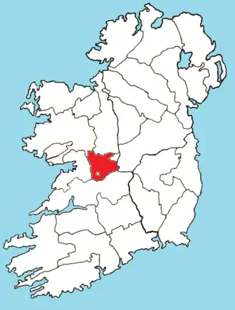 Localisation du diocèse en Irlande.