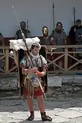 Groupe de reconstitution de la Légion romaine.