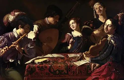 Theodoor Rombouts, Le Concert, vers 1620
