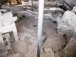 Fonds de plusieurs cabanes du VIIIe&nbsp;siècle&nbsp;av. J.-C. sur le Germal, sommet du Palatin.