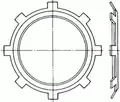 Rondelle de retenue dentée intérieure