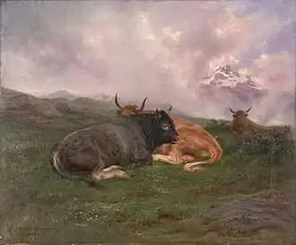 Bovins au repos sur une colline dans les AlpesRosa Bonheur1885Art Institute of Chicago