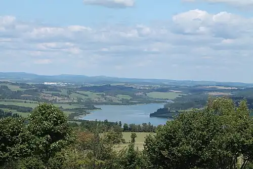 Lac artificiel de Slezská Harta.
