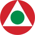 Cocarde de l'Armée de l'air de la deuxième République de Hongrie entre 1948 et 1949.