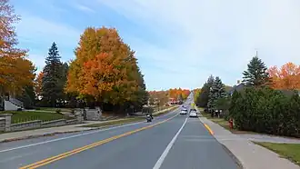 La route 222 à Valcourt en automne.