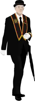 Membre de la Royal Black Institution en tenue d'apparat.