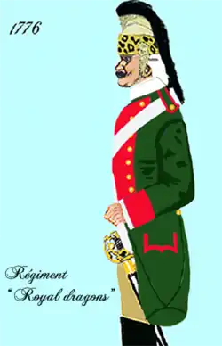 régiment Royal dragons de 1776 à 1779