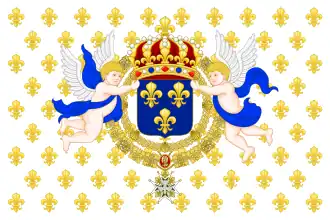 Drapeau du royaume de France : entièrement blanc