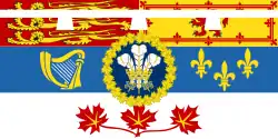 Étendard canadien du prince de Galles.