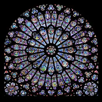 Rose de la façade nord de Notre-Dame de Paris.