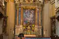 Vue d'ensemble des trois panneaux dans l'abside de la Chiesa Nuova.