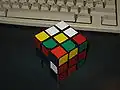 Cube dans un état mélangé.