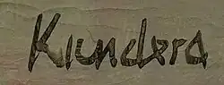 signature de Rudolf (Rodolph) Kundera