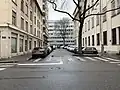 Rue Duphot vers le nord, depuis l'angle avec la rue Chaponnay