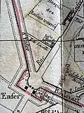 Rue Lacaille sur le plan A.Tardieu (1838).