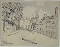 Le haut de la rue Lepic en 1926.