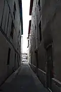 La rue Sabaterie vue depuis la rue d'Espagne.