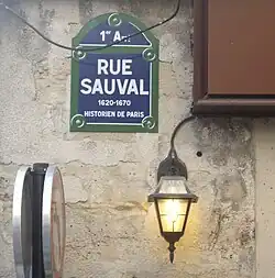Plaque de rue.