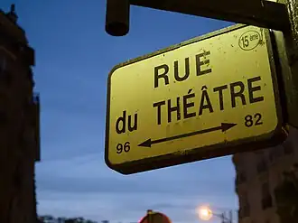 Plaque de rue.