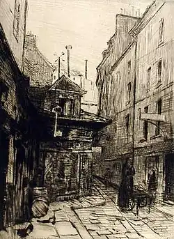Vers 1910 (eau-forte de Clara Weaver Parrish).